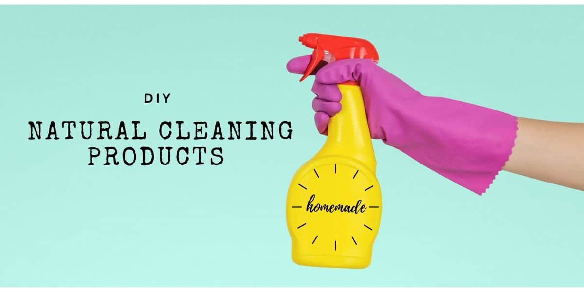 spray bottle and plastic glove