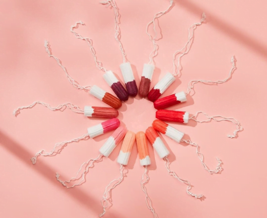 tampons in a circle