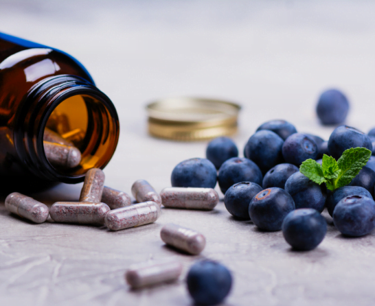blueberries and pills