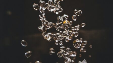 water bubbles on black background